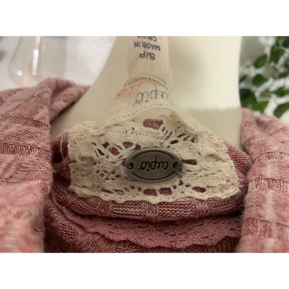 Cupio Cowl Neck Top Size Small Drapey Asymmetrical Tunic Pullover - Picture 8 of 9